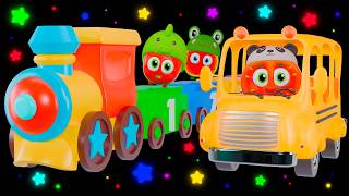 10 Little Funky Fruites on a Train! + More | Baby Sensory Dance Party & Fun Animation