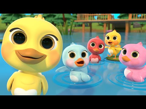 5 Little Ducks(Learn Colors Song) | Newborn Baby Songs & Nursery Rhymes