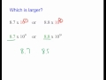 Comparing Numbers in Scientific Notation