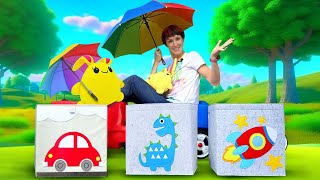 It's Rainy Outside! Let's Grab Our Toys From the Playground & Bring Them Home!