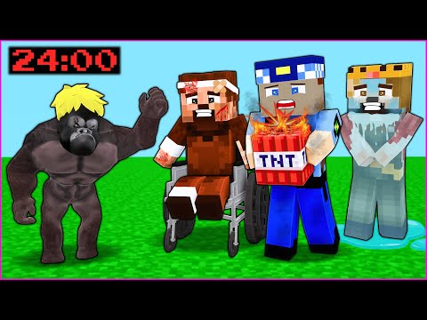 KİNG KONG BEBEK 24  SAAT BOYUNCA ŞAKA YAPTI! 😂 - Minecraft