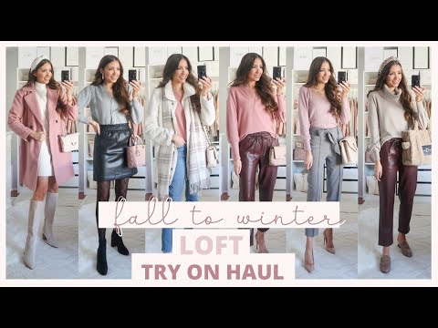 Video: Huge Loft Sale Try On Haul 2021 | FALL TO WINTER OUTFIT IDEAS | Workwear, Casual, Dressy!