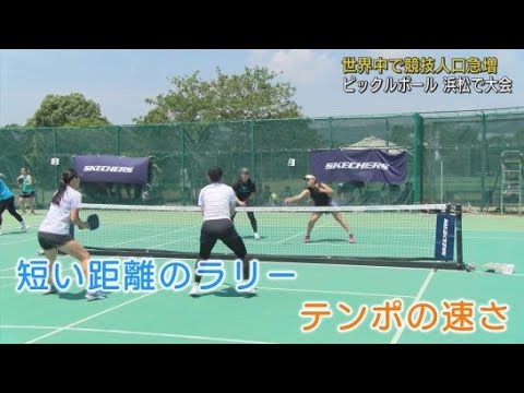 テニスや卓球、バドミントンの要素を取り入れた新しいラケットスポーツ「ピックルボール」の大会に150人が参加 浜松市