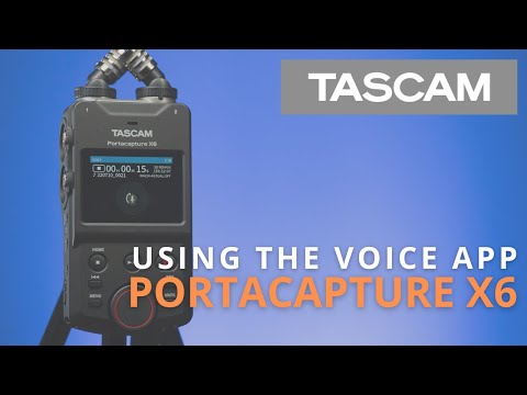 Portacapture X6 - Using the Voice App