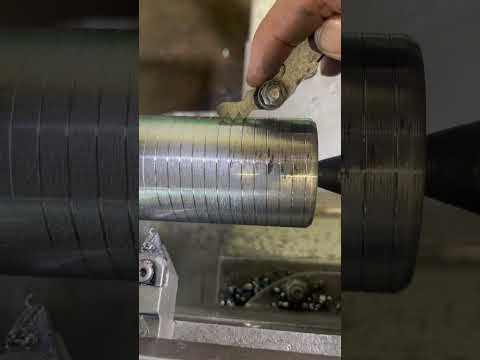 Usinagem da rosca #tornocnc #welding #cncmill #mecanico #machine #metal #shorts
