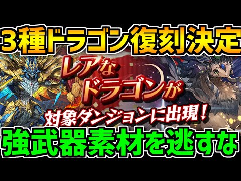 新イベント解説！３種ドラゴン復活！ランダンも来るよ！！！【パズドラ】