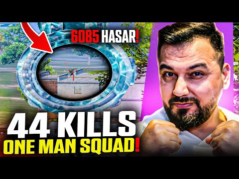YENİ SEZON KILL REKORUM 44 KILLS ONE MAN SQUAD | PUBG MOBILE