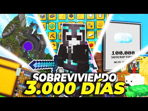 SOBREVIVÍ 3.000 DÍAS en MINECRAFT SUPERVIVENCIA no HARDCORE (PELÍCULA 3)