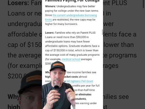 The College Investor | Big Beautiful Bill: Paying For College Winners and Losers