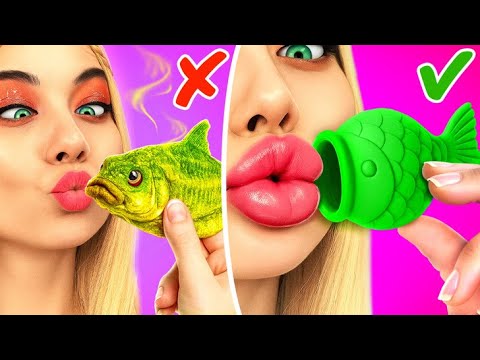 ¡De Barbie a sirena! 🧜‍♀️💅 *Mejores hacks squishy y makeover con cartón*