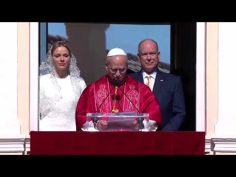 YouTube video thumbnail: On a Trip to Monaco, Pope Leo Urges Help for the Needy