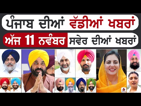 Punjabi News | ਪੰਜਾਬ ਦੀਆਂ ਵੱਡੀ ਖਬਰਾਂ | Punjabi News Today - 11 November 2024 | Punjab Diya Khabra