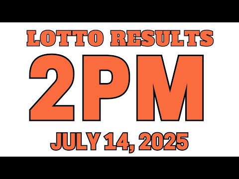 2PM PCSO Lotto Results Today  for July 14, 2025  Lotto Games