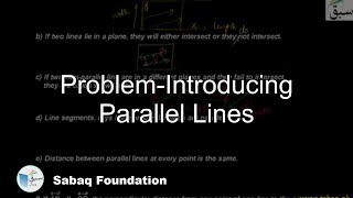 Problem-Introducing Parallel Lines