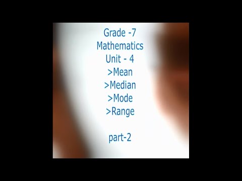 Ethiopian Grade-7 Maths mean, median, mode, range...