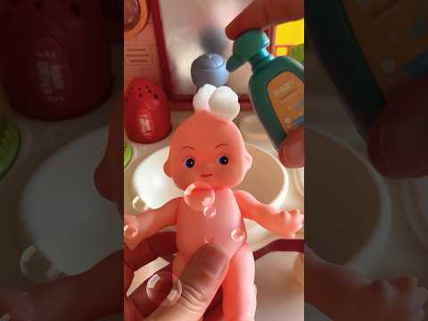 Satisfying with Unboxing & Review Miniature Bathroom Sink and Baby Set Toys | ASMR Videos