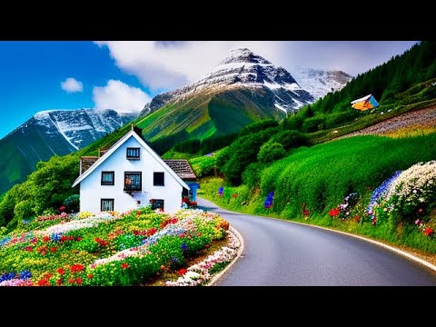 Driving in Liechtenstein ( Vaduz ) One of the most beautiful Village in Liechtenstein - 4K