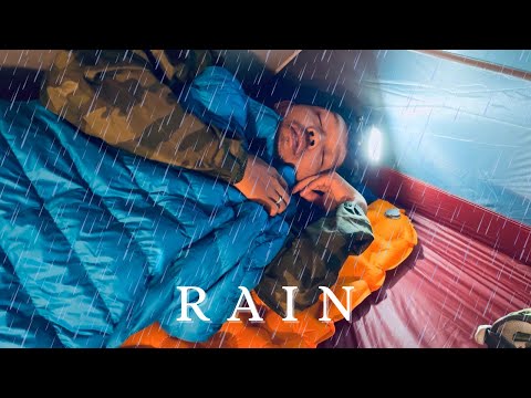 Solo Camping in the Rain - ASMR