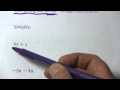 Combining Like Terms in Algebra