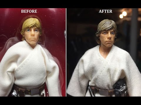 Custom Repaints on Black Series 6" Luke Skywalker, Rey and Poe
