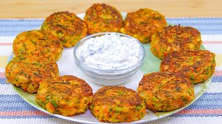 Herzhafte Zucchini Puffer mit Gemüse & Joghurtsauce | Gesund, einfach & perfekt für den Sommer!