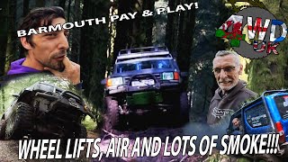 GETTING AIR | Barmouth Pay & Play | TYRES OFF & DIFFS BLOWN | PD  Powered Jimny VS Disco 2 | 4WDUK