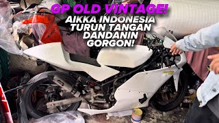 GORGON! BOSAN WARNA PUTIH! AURA OLD RACING VINTAGE KITA SAJIKAN DI MOTOR INI! Ft AIKKAINDONESIA!