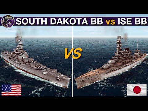 South Dakota Battleship vs Ise Battleship | War On The Sea