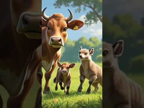 Beautiful Kahani of Powerful Cow and a Mangoose#Cow#Cartoon#For Kids#ai
