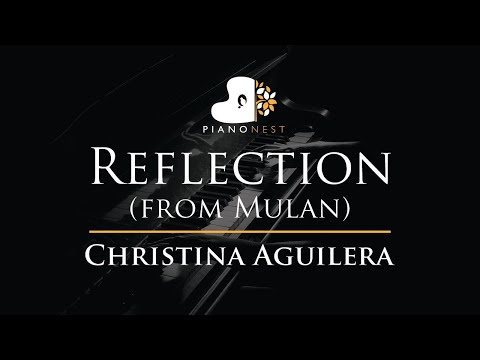 Christina Aguilera – Reflection (from Mulan) – Piano Karaoke Instrumental Cover with Lyrics