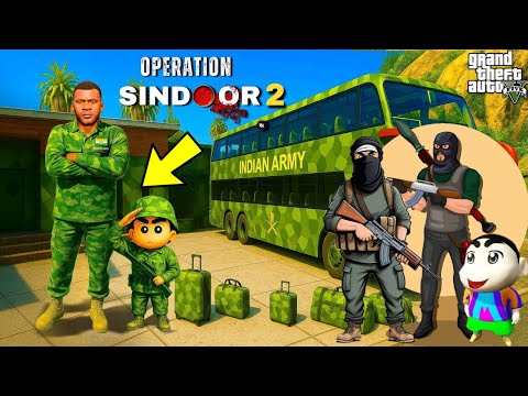 Shinchan & Franklin Pinchan Indian Army Sends RAW Agent for Operation Sindoor Continues! in Gta 5 |