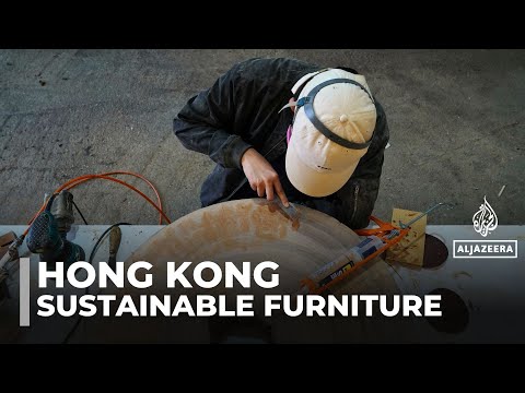 Hong Kong designers upcycle typhoon-felled trees into sustainable furniture