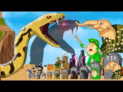 Evolution of GIANT PYTHON vs BRAINROT ITALIAN BRAINROT: Story of Transformation - FUNNY CARTOON