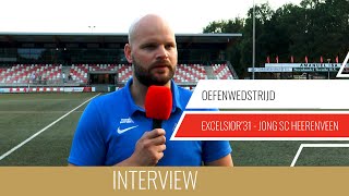 Screenshot van video Jurjan Wouda: "Uiteindelijk gaat het om fitheid" | Excelsior'31 - Jong SC Heerenveen