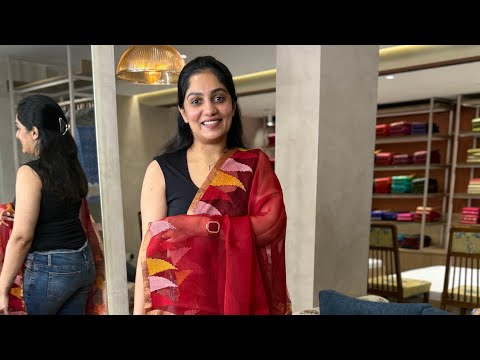 Pure Muslin Silk Sarees | Price : ₹ 8, 980/- | #sareelove