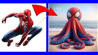 All super hero's transformation Animal (part 1)  💥😏 #marvel #avengers #spiderman #ironman