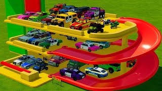 TRANSPORTING ALL NEW POLICE CARS & EMERGENCY VEHICLES WITH BIG TRUCKS! - Farming Simulator 22