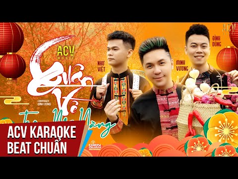 Karaoke | Xuân Về Trên Má Nàng – Minh Vương M4U x Đình Dũng x Như Việt | Beat Chuẩn