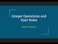 Exploring Integer Operations and Their Rules