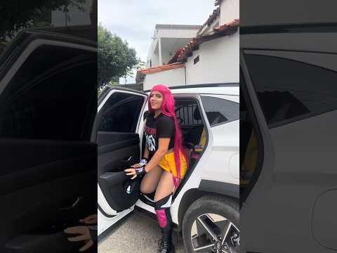 Rumi, Mira and Zoey kpop members entry from car #dance #kpop #shorts #rumi #kpopdemonhunters #mira
