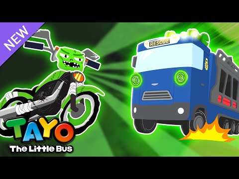 NUEVO🚨Equipo de Rescate, Elimina el maleficio de la moto zombi🧟 | Película de Tayo para Niños