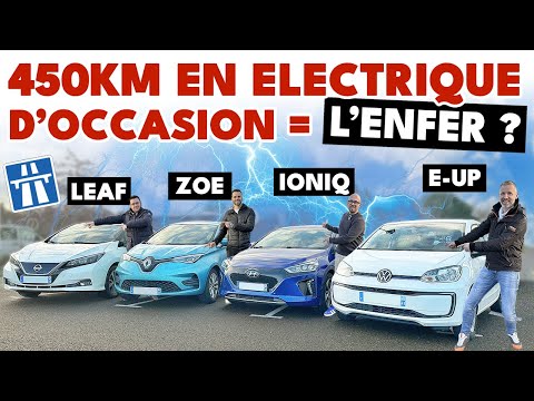 Roadtrip avec des VE à 10 000€ : FACILE ou GALERE ? Nissan Leaf, Ioniq 28, Renault Zoe, et VW e-up