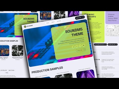 Music Producer Website Template | Music Studio Website Builder |SoundM5 for Mobirise