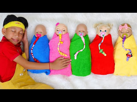 Are you sleeping Brother John, Linda Pretend Play with Baby Dolls and Ride On Cars 3