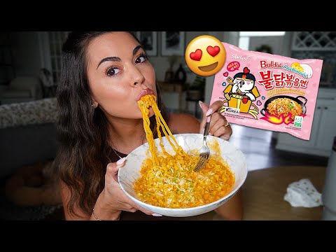 Carbonara Ramen MUKBANG While Answering Your Questions! 🍜💬