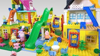 Lego house building with waterside