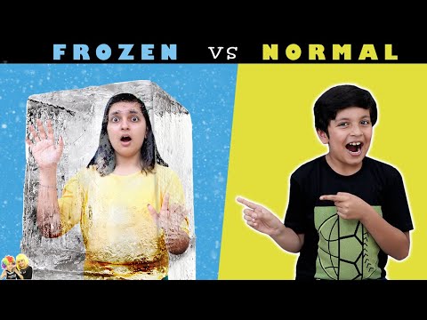 FROZEN vs NORMAL | Summer Special #Funny Eating Challenge | Aayu and Pihu Show