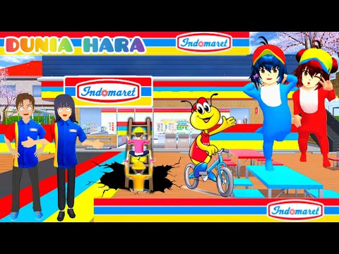 Yuta VS Raksasa Api 🔥 Bakar Orang | Umart Lisa gosong ganti Indomaret Baru 🔴🔵🟡 Dunia Hara Sakura