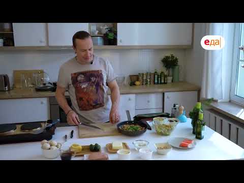 Жареная курица и свежий салат | Ланч-бокс