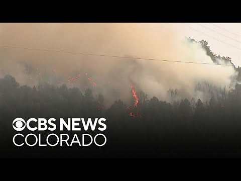 YouTube video thumbnail: Wildfire Burns Close to Town of Meeker in Western Colorado